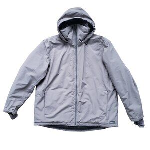 Lands' End Winter Coat Hooded Squall Parka Men's XL Gray